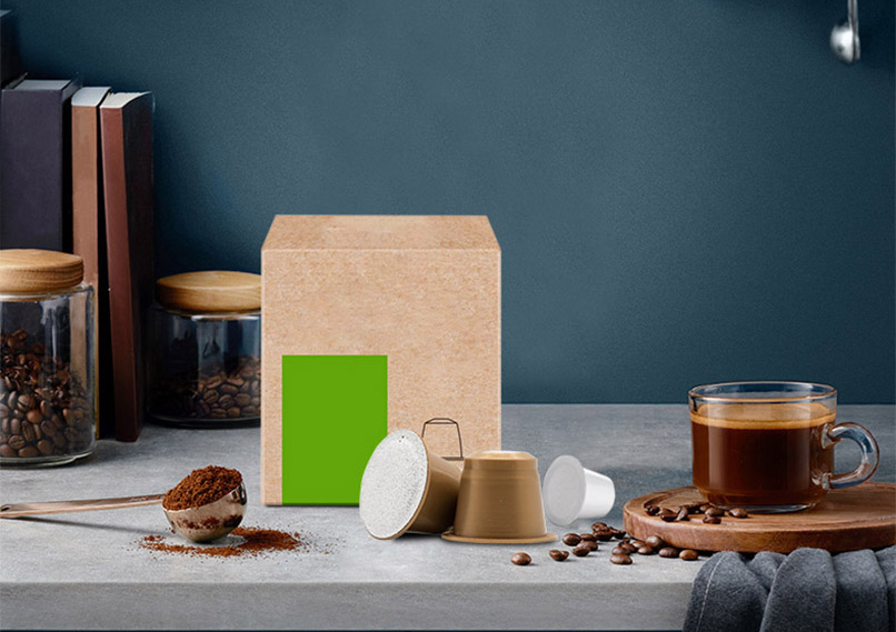 Green Power Dual Carbon New Era, Sustainable Packaging for European Coffee Capsules
