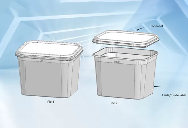The innovation of large capacity IML margarine tubs can reach 0.55mm wall thickness