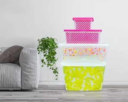 Plastic home storage packaging