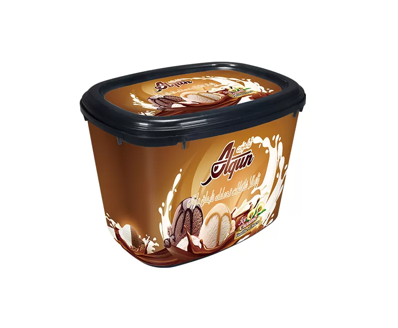 2L Plastic Ice Cream Container oval shape high stand style