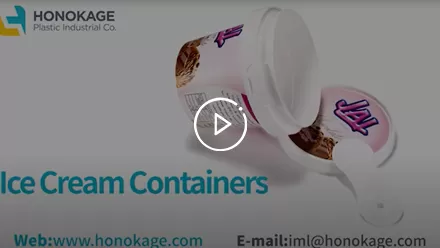 Eco- Friendly Customized Frozen IML Plastic Ice Cream Packaging Containers with PP Spoon