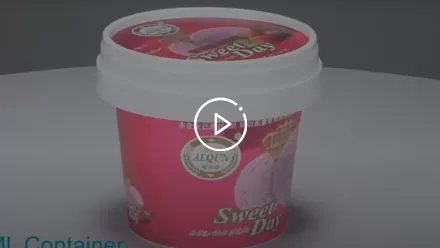 125ml ice cream container with lid and spoon