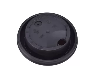 black plasic coffee cup lid  with diameter 90mm