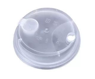 clear10/12/16oz lid with straw and sip hole