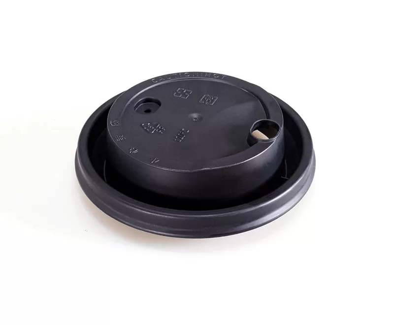 black plasic coffee cup lid  with diameter 90mm