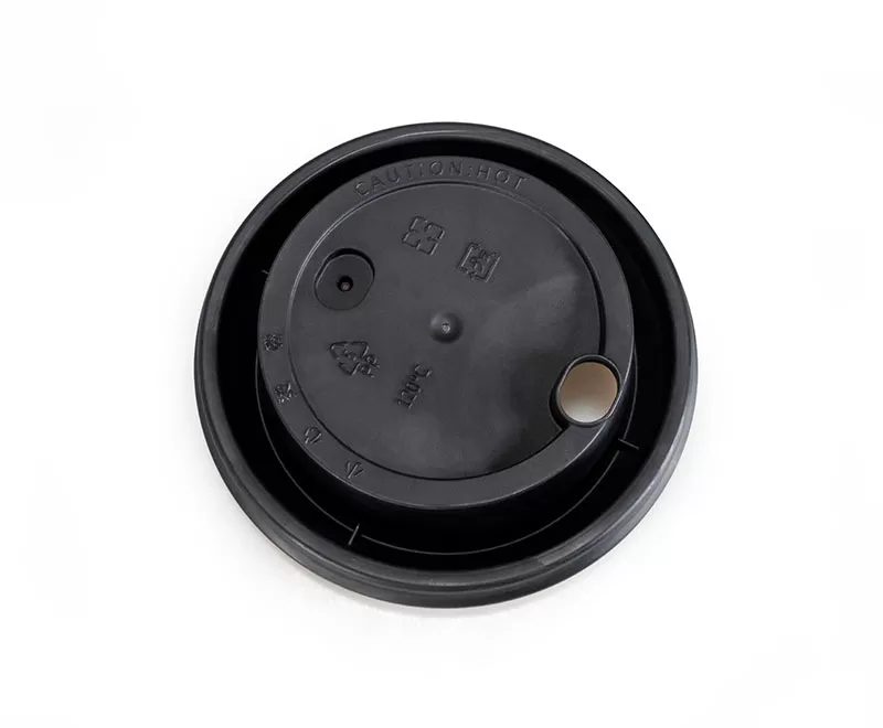 black plasic coffee cup lid  with diameter 90mm