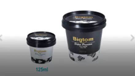 Family kit of the 125ml and the 400ml ice cream containers