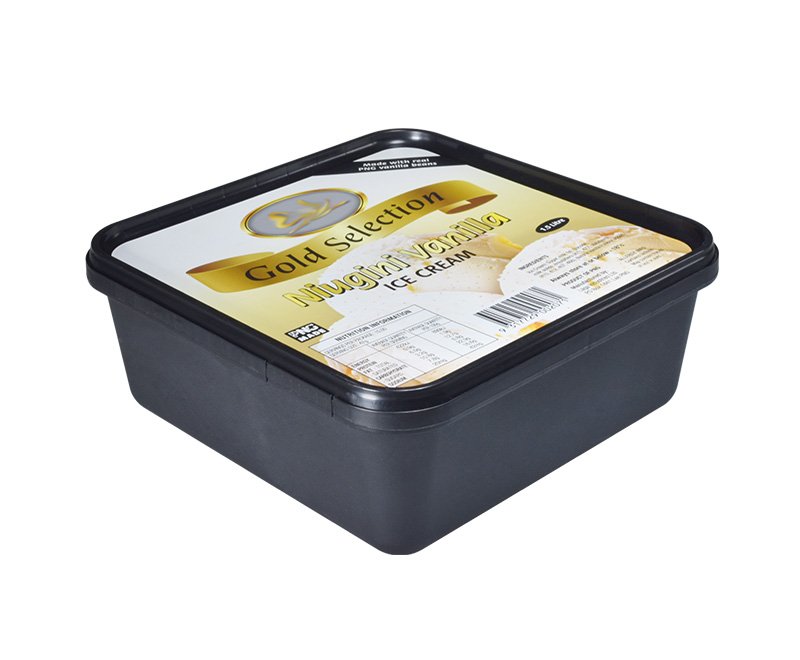 1.5L IML Plastic Ice Cream  Container square shape