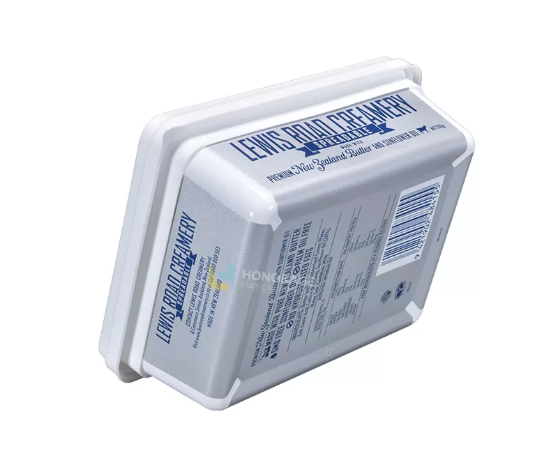 250g IML Plastic butter Container rectangular shape
