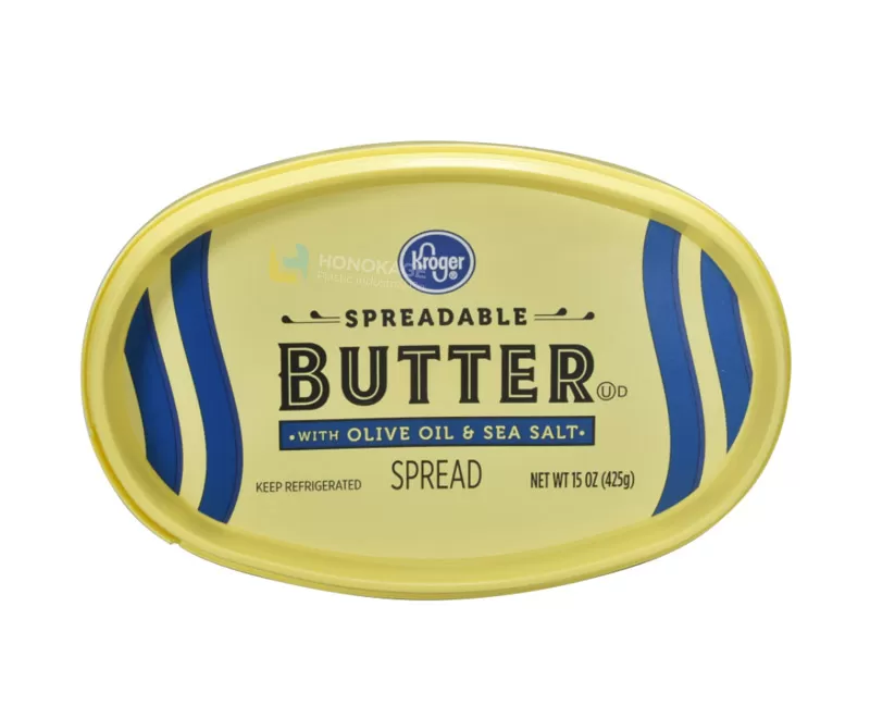 15OZ IML Plastic margarine tub oval shape