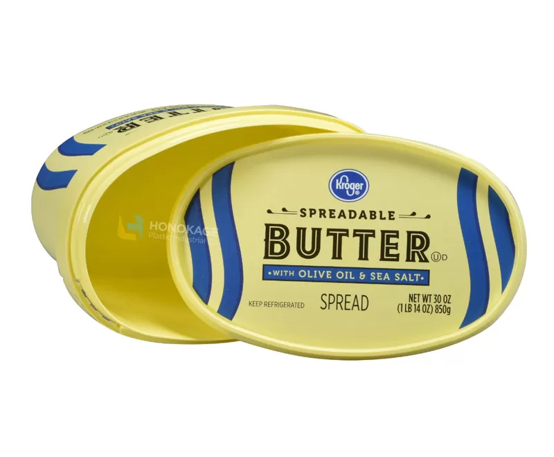 30OZ IML Plastic margarine tub oval shape