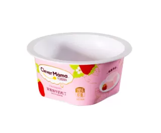 70g IML Plastic yogurt cup round top and square bottom style