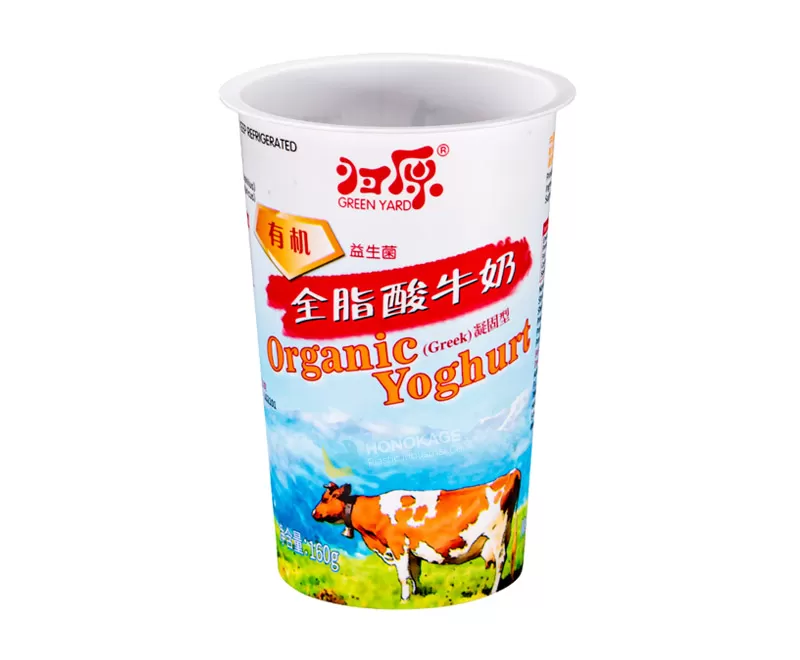 180g IML Plastic yogurt cup packaging round shape