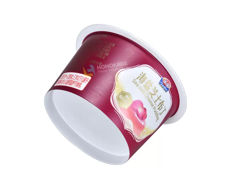 80ml IML Plastic yogurt cup packaging round shape