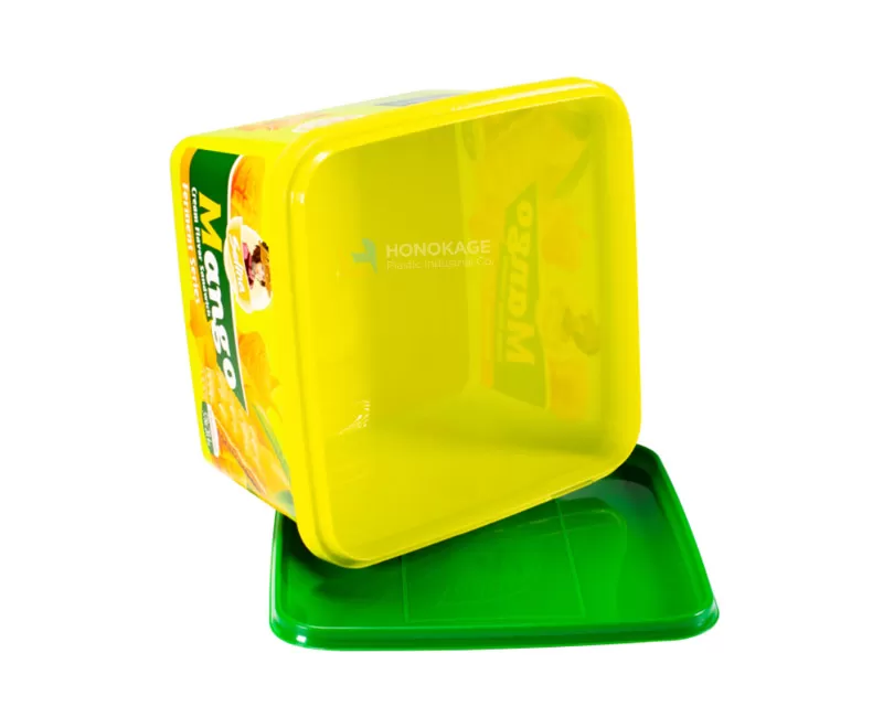 2.5L IML Plastic biscuit bucket square shape