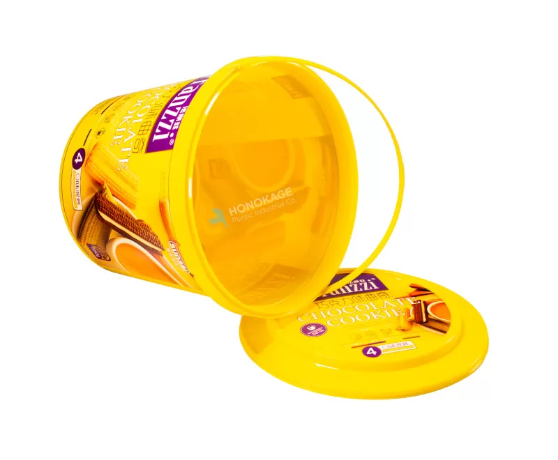 5.0L IML Plastic biscuit bucket round shape (no handle)