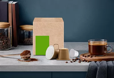 Green Power Dual Carbon New Era, Sustainable Packaging for European Coffee Capsules